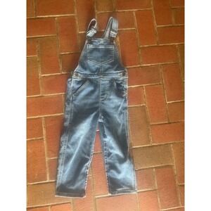 Wrangler Kids Denim Bib Overalls Medium Wash Blue 4T 112338913 Cotton Blend
